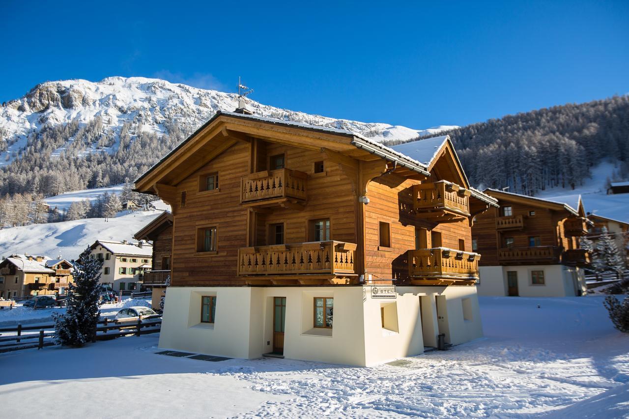 Les Fleurs Bleues Aparthotel Livigno Bagian luar foto